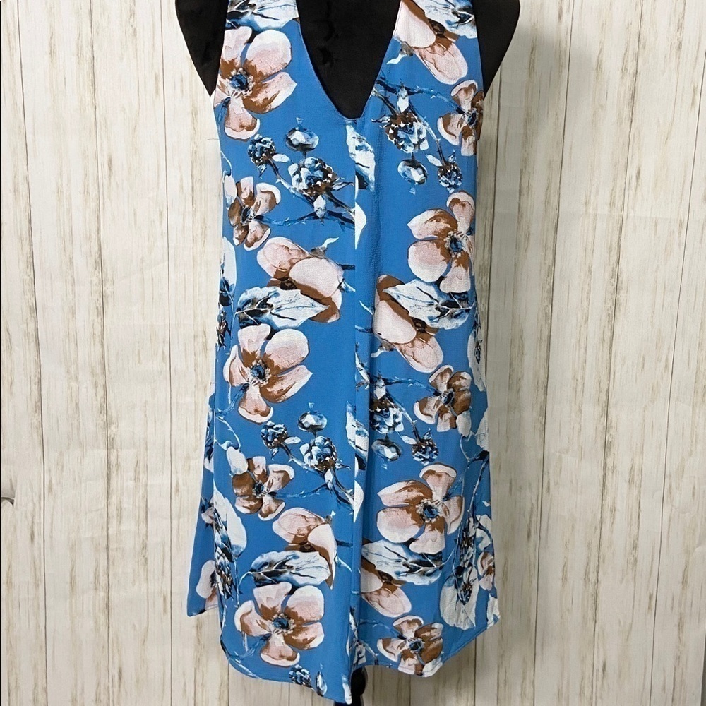Peppermint Happy Blues shift choker floral dress NWT size small - Picture 12 of 12